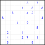 Судоку 9х9 #2144 трудный