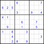 Судоку 9х9 #2146 трудный