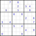 Судоку 9х9 #2147 трудный