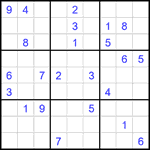 Судоку 9х9 #2148 трудный