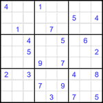 Судоку 9х9 #2153 трудный