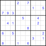 Судоку 9х9 #2154 трудный