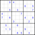 Судоку 9х9 #2155 трудный