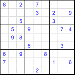 Судоку 9х9 #2157 трудный