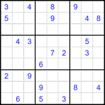 Судоку 9х9 #2159 трудный