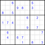Судоку 9х9 #2160 трудный
