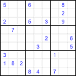 Судоку 9х9 #2161 трудный