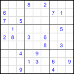 Судоку 9х9 #2162 трудный