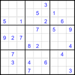 Судоку 9х9 #2163 трудный