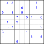 Судоку 9х9 #2165 трудный