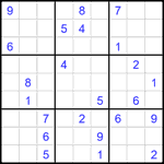 Судоку 9х9 #2166 трудный