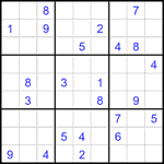 Судоку 9х9 #2167 трудный
