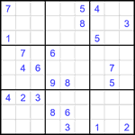 Судоку 9х9 #2168 трудный