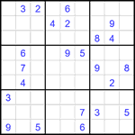 Судоку 9х9 #2169 трудный