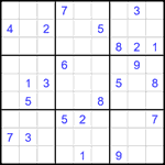 Судоку 9х9 #2172 трудный