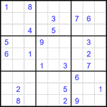 Судоку 9х9 #2174 трудный