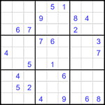 Судоку 9х9 #2178 трудный