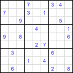 Судоку 9х9 #2179 трудный