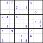 Судоку 9х9 #2126 очень трудный