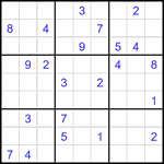 Судоку 9х9 #2128 очень трудный