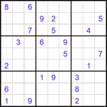 Судоку 9х9 #2130 очень трудный