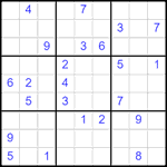 Судоку 9х9 #2136 очень трудный