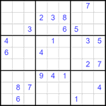 Судоку 9х9 #2137 очень трудный