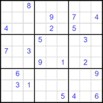 Судоку 9х9 #2139 очень трудный