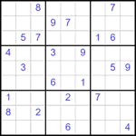 Судоку 9х9 #2141 очень трудный