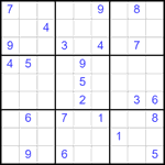 Судоку 9х9 #2148 очень трудный