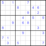 Судоку 9х9 #2150 очень трудный