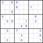 Судоку 9х9 #2152 очень трудный