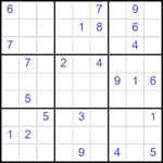 Судоку 9х9 #2153 очень трудный