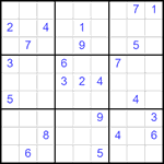 Судоку 9х9 #2154 очень трудный