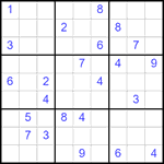 Судоку 9х9 #2155 очень трудный