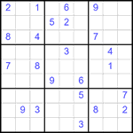 Судоку 9х9 #2157 очень трудный