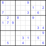 Судоку 9х9 #2158 очень трудный