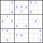 Судоку 9х9 #2160 очень трудный