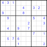 Судоку 9х9 #2162 очень трудный