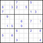 Судоку 9х9 #2164 очень трудный