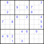 Судоку 9х9 #2168 очень трудный