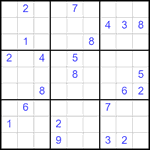 Судоку 9х9 #2171 очень трудный