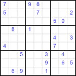 Судоку 9х9 #2173 очень трудный