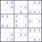 Судоку 9х9 #2231 легкий
