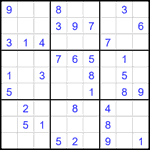 Судоку 9х9 #2232 легкий
