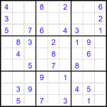 Судоку 9х9 #2244 легкий