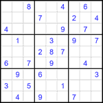 Судоку 9х9 #2186 средний