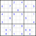 Судоку 9х9 #2181 трудный