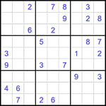 Судоку 9х9 #2182 трудный