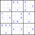 Судоку 9х9 #2183 трудный